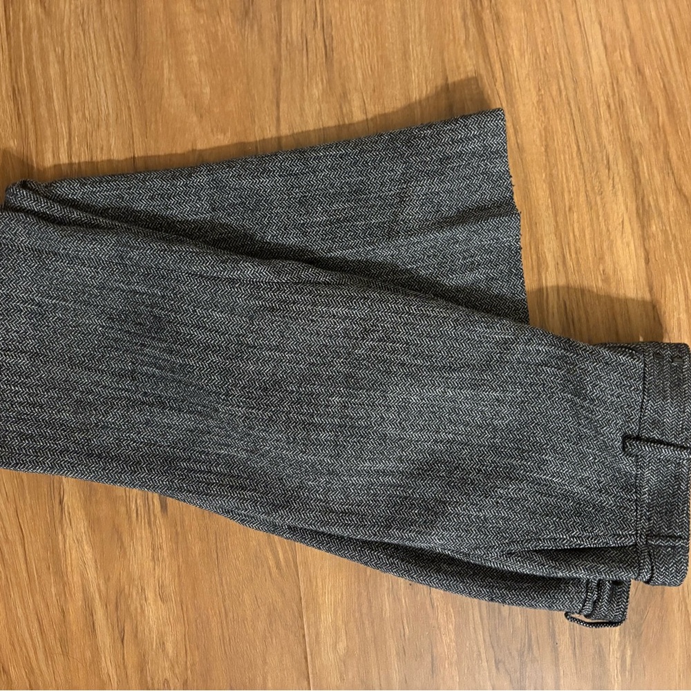 Gray Herringbone Pants